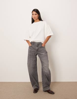 ARRANGE - Tova - Swirl-Jeans aus Denim in verwaschenem Grau-Blau