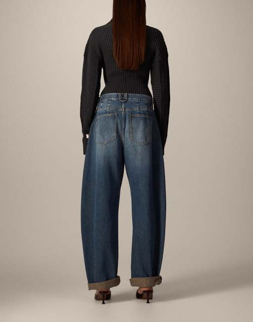 ARRANGE Tova tapered curved leg jean with roll hem in vintage blue wash, 2 of 5