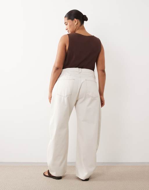ARRANGE - Tova - Tapered hvide jeans med buede ben og opsmøgede kanter, 3 af 5