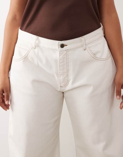 ARRANGE - Tova - Tapered hvide jeans med buede ben og opsmøgede kanter, 4 af 5