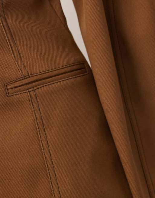 ARRANGE twill sculpted blazer in brown - part of a set, 2 of 4