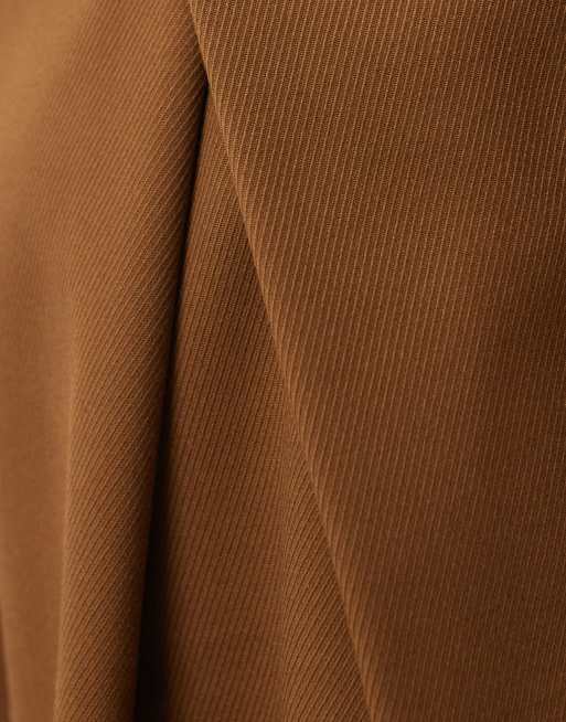 ARRANGE twill wide leg pants in brown (part of a set), 4 of 5