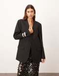 [ARRANGE] ARRANGE ultimate collarless blazer in black 16 Black