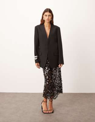 Arrange Ultimate Collarless Blazer In Black