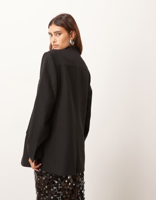 ARRANGE – Ultimate – Kragenloser Blazer in Schwarz, 4 von 4