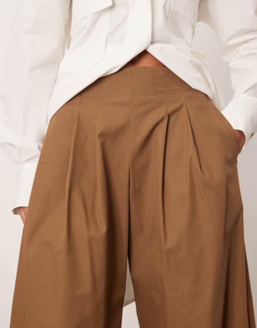 ARRANGE - Ultimate - Pantalon bouffant ample et habillé à taille cintrée - Camel foncé, 2 de 5