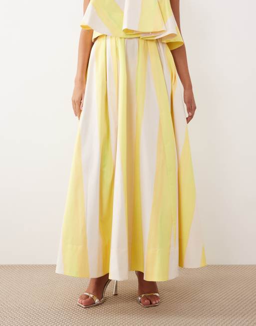 ARRANGE - Volle midirok met opvallende strepenprint, deel van co-ord set, 2 van 5