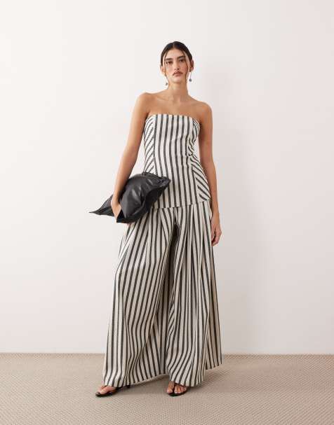 ARRANGE wide leg pants in stripe (part of a set) - view 1