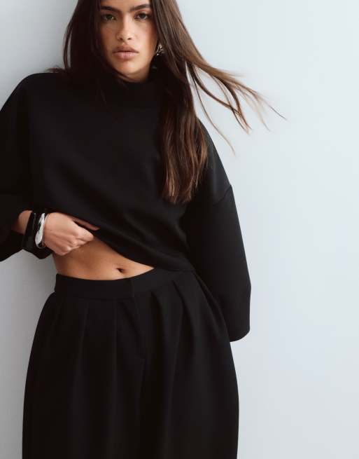 ARRANGE wide leg trouser co-ord in black , 4 of 5
