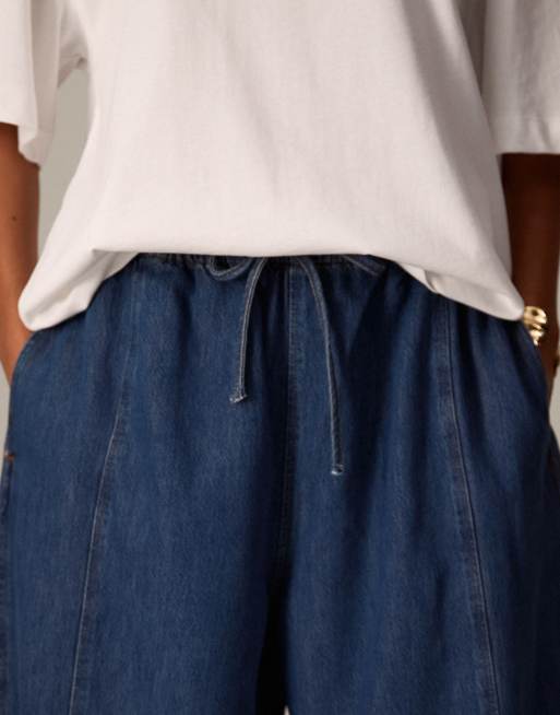 ARRANGE Willa barrel trouser in soft blue denim, 5 of 5
