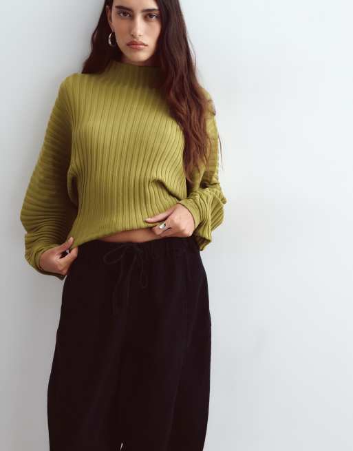 ARRANGE - Willa - Broek met elastische taille met trekkoord in zwart met wassing, 2 van 5