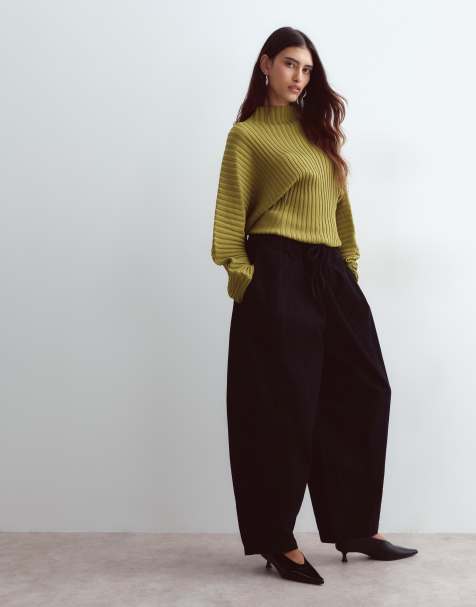 ARRANGE – Willa – Hose in verwaschenem Schwarz mit elastischem Bund und Kordelzug - view 1