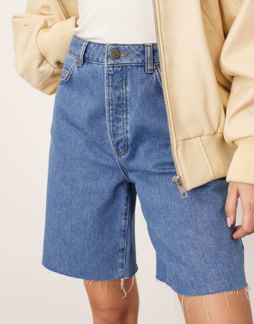 ARRANGE Wilson denim slouchy shorts in classic blue, 2 of 5