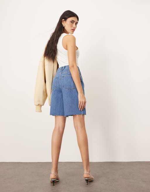 ARRANGE Wilson denim slouchy shorts in classic blue, 3 of 5