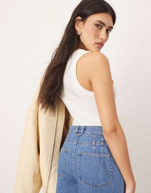 ARRANGE Wilson denim slouchy shorts in classic blue, 4 of 5