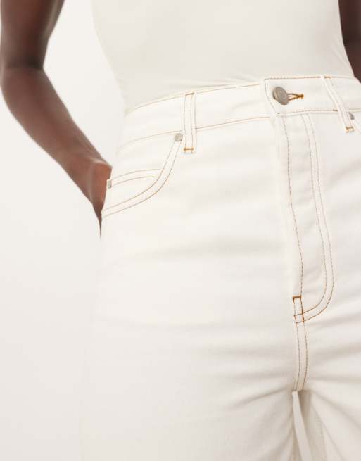 ARRANGE Wilson denim slouchy shorts in ecru, 3 of 5