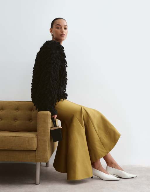 ARRANGE wool heavy knit loopy jacket in black, 5 of 5