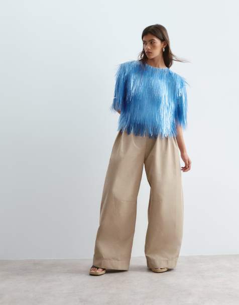 ARRANGE – Wylder – Elegante Hose in Steinbeige mit hohem Bund und weitem Bein - view 1