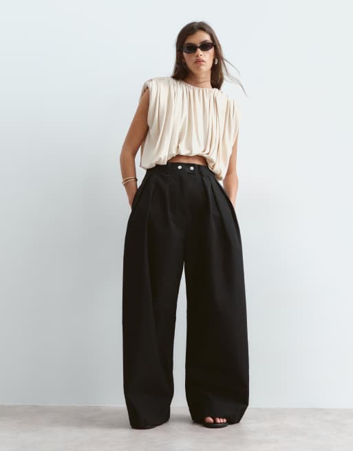 ARRANGE Wylder tailored high waist wide leg pants in black, 2 of 6
