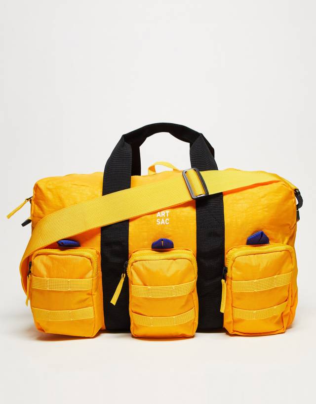 ARTSAC harring triple pocket holdall in yellow