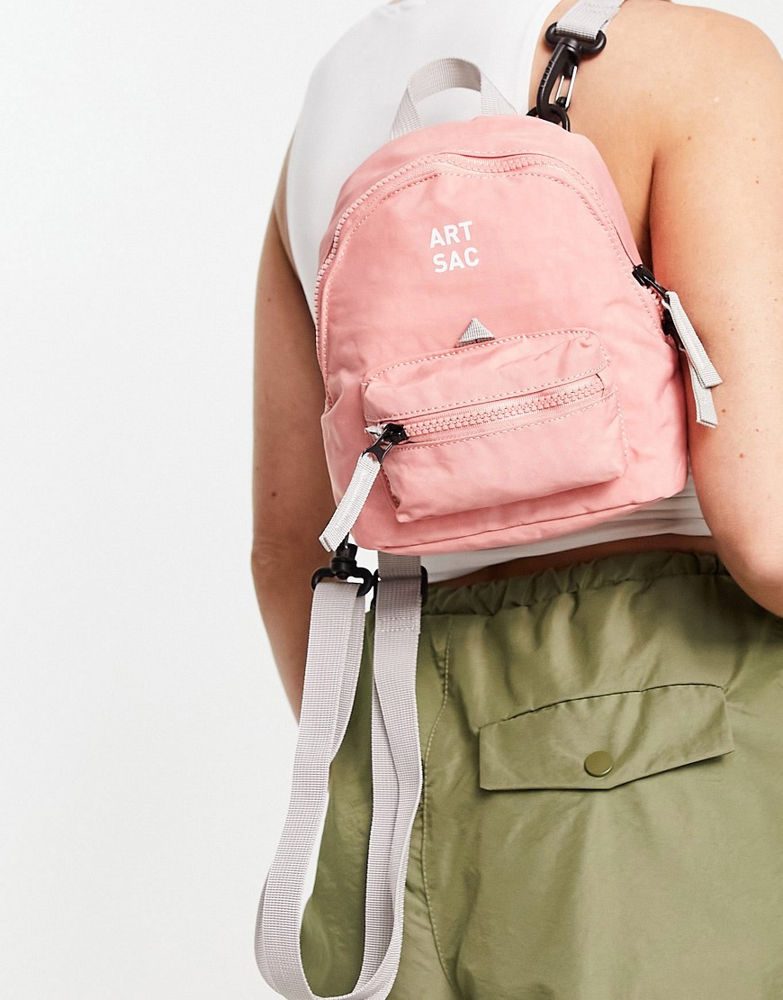 ARTSAC jakson single pocket mini backpack in pink