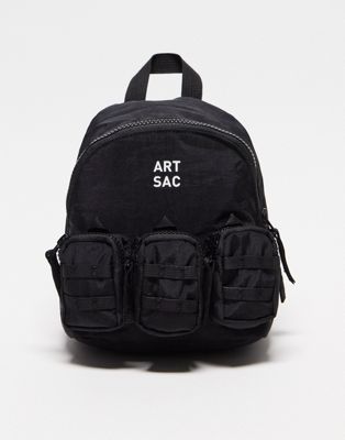 ARTSAC jakson triple pocket mini backpack in black