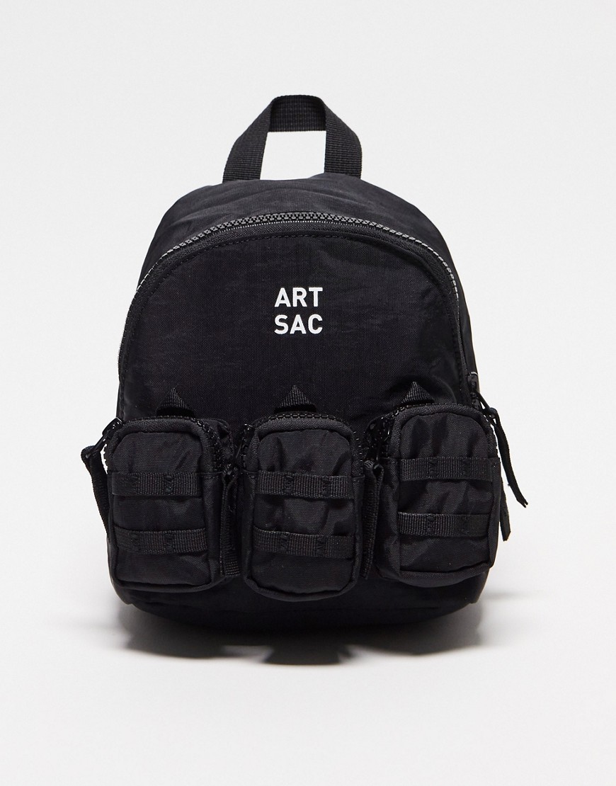ARTSAC jakson triple pocket mini backpack in black