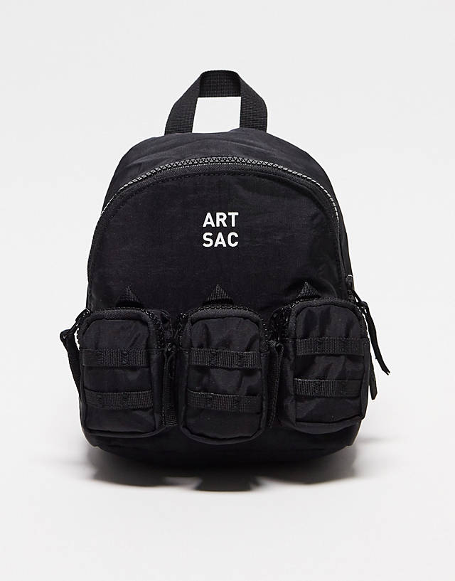 Artsac - jakson triple pocket mini backpack in black