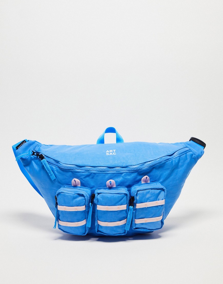 ARTSAC jaspar triple pocket sling cross body bag in blue