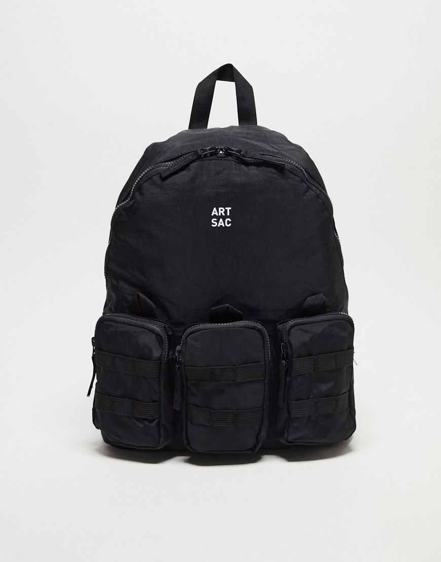 ARTSAC triple pocket backpack in black