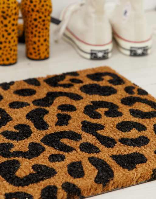 Artsy Leopard Print Doormat Asos