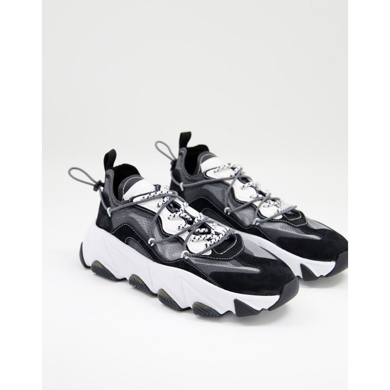 Sneakers Donna Ash - Chunky sneakers con pannelli super spessi, colore nero