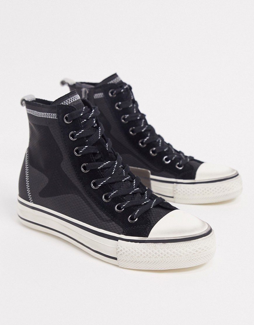 Ash Gasper high top trainers in black and grey
