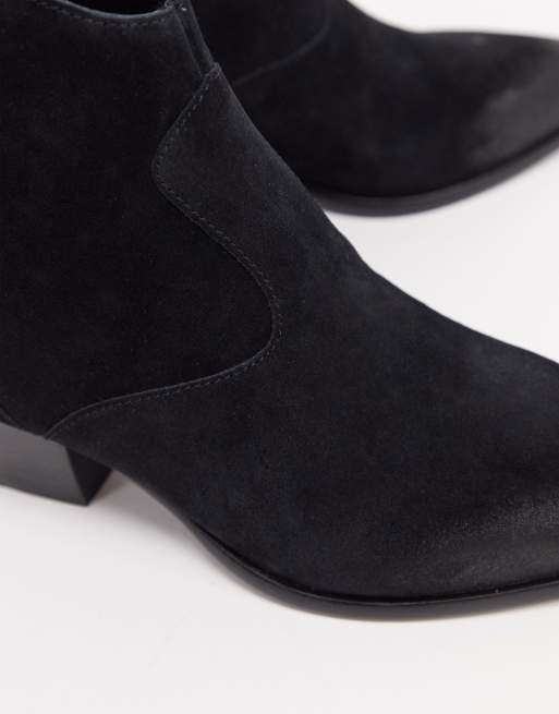 Ash Heidi mid heel ankle boot in black