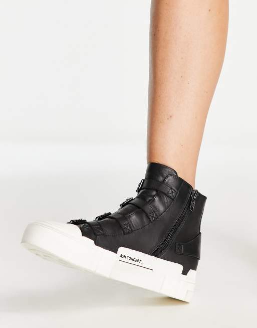 Ash buckle up high top trainers sale