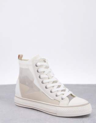 Ash high top trainers in white