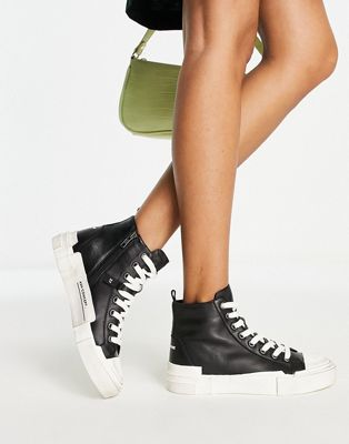 Ash lace up high top sneakers in black - ASOS Price Checker