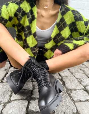 ash lace up combat boots