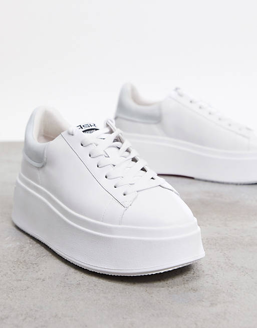 Ash Moby flatform trainers in white