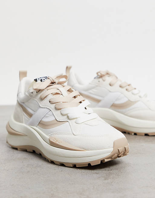 Ash Spider chunky trainers in white and beige
