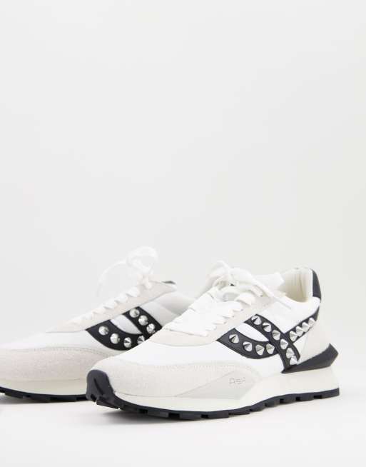 Ash - Spider - Løbesneakers i offwhite/sort med | ASOS