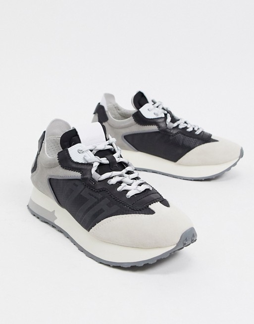 ASH tiger runner trainers in grey black mix
