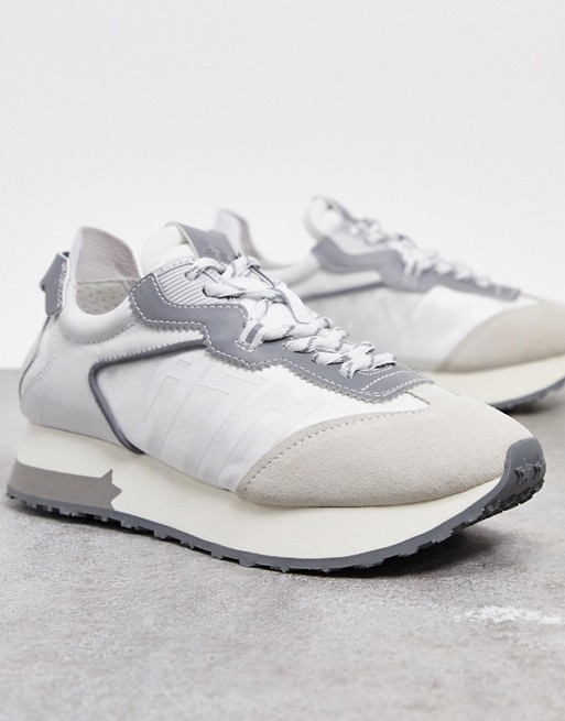 ASH tiger runner trainers in grey white mix