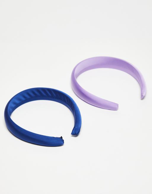 Ashiana – 2er-Pack breite Haarreife im Blockfarbendesign