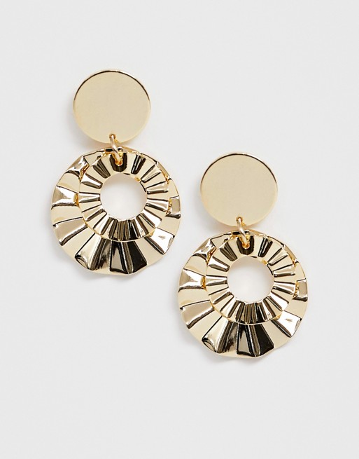 Ashiana abstract oversized drop circle earrings