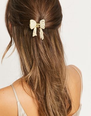 Ashiana bow hair clip In gold
