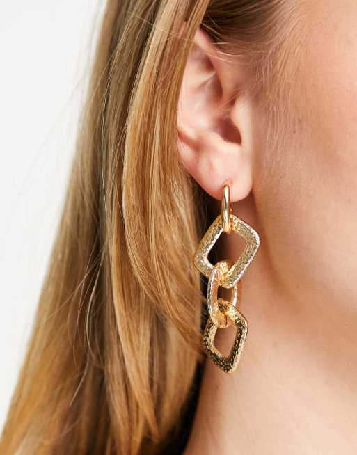 Ashiana chunky chain gold earrings
