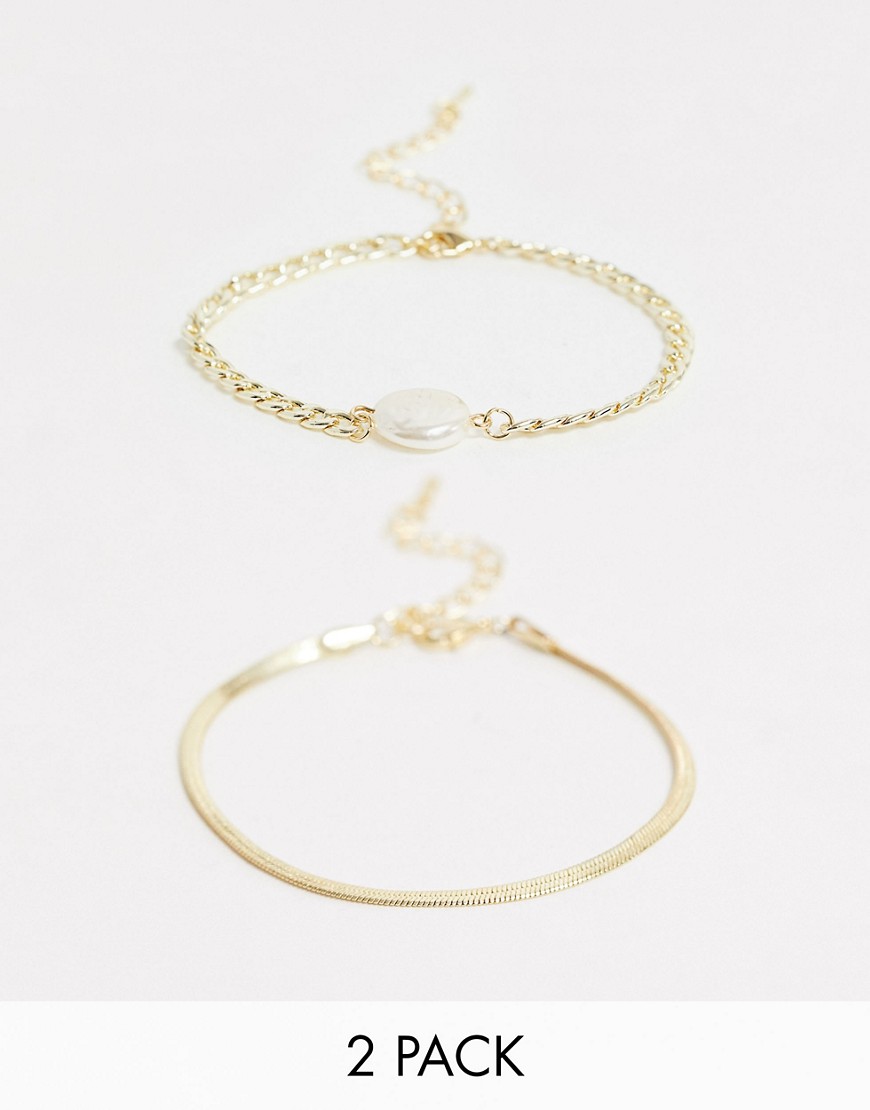 Ashiana – Double Up – Guldfärgade armband med smyckessten