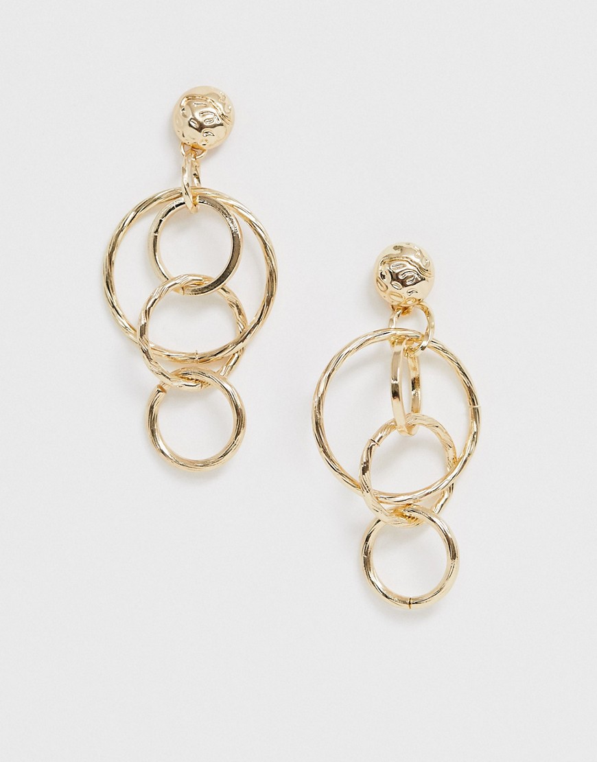 Ashiana gold linked hoop earrings