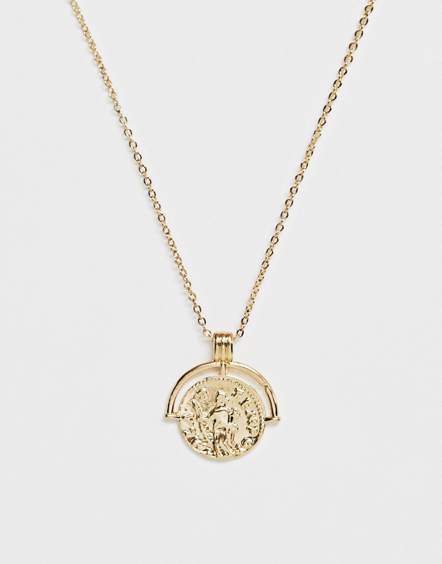 Ashiana gold pendant coin necklace